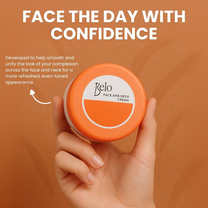 Belo Essentials Even Tone Face & Neck Cream – Radiance Boosting Moisturizer for Smoother, Clearer-Looking Skin – 50g x 3 Pack