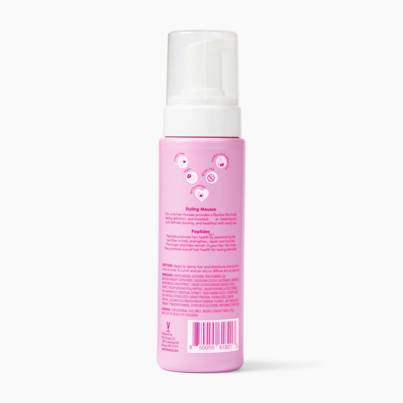 V&Co. Curly Pop Curl Defining Mousse – Curl Mousse for Curly Hair, Anti Frizz & Moisturizing Hair Care with Peptides & Jojoba Oil, 6 oz