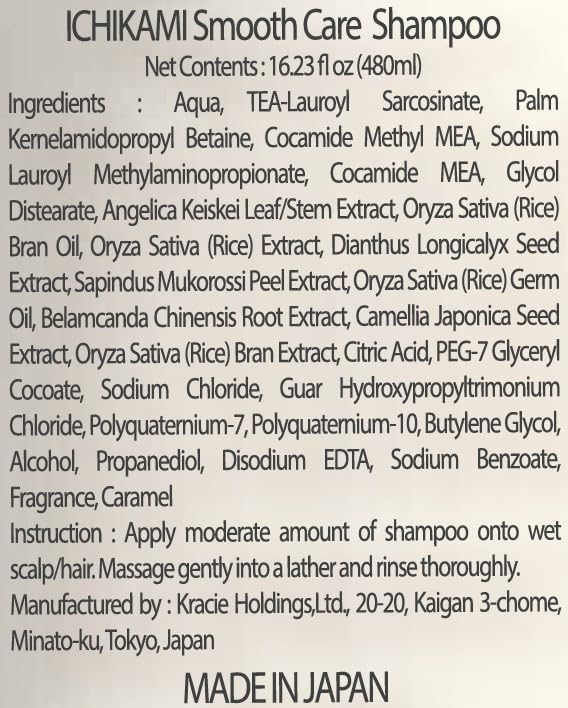 Ichikami Smooth & Sleek Shampoo & Conditioner Set - 480mL/480g | Silky Hair Care Solution