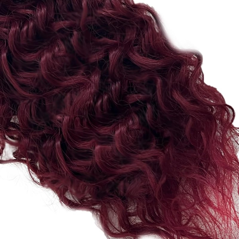 Virgin Weave Human Hair Bundles - 300g #99J Burgundy Water Wave Curly | 8-10-12 Inch Unprocessed Brazilian Hair for Black Women