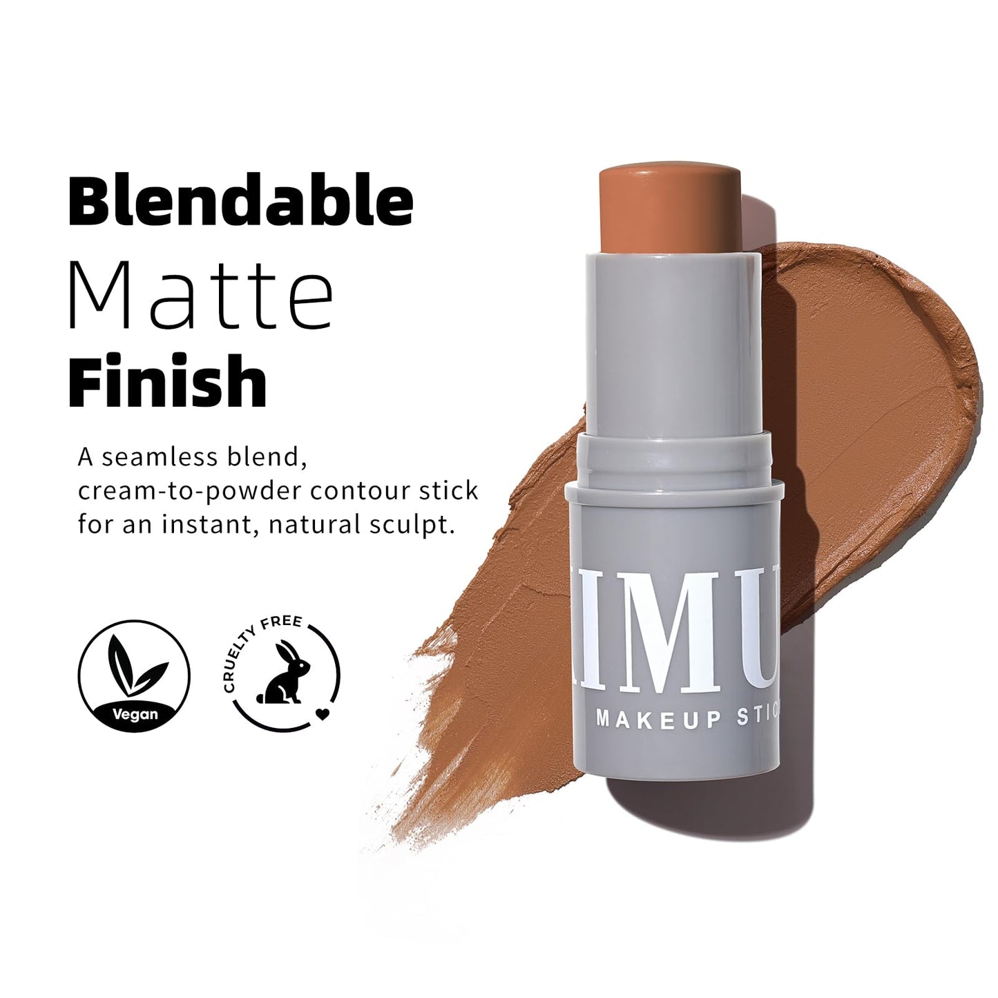 KIMUSE Cream Contour Stick Duo – 2-in-1 Cream Blush & Bronzer Shaping Stick, Highly Pigmented, Long Lasting Waterproof Formula, Lightweight & Blendable, Vegan Face Makeup Sticks for All Skin Tones