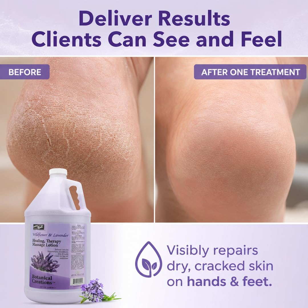 PRO NAIL Professional Therapeutic Massage Lotion & Repair Treatment – Beyond Basic Hydration – Active Cellular Repair for Rejuvenated Skin & Nails & Enhanced Reputation (Lavender, 1 Gallon)