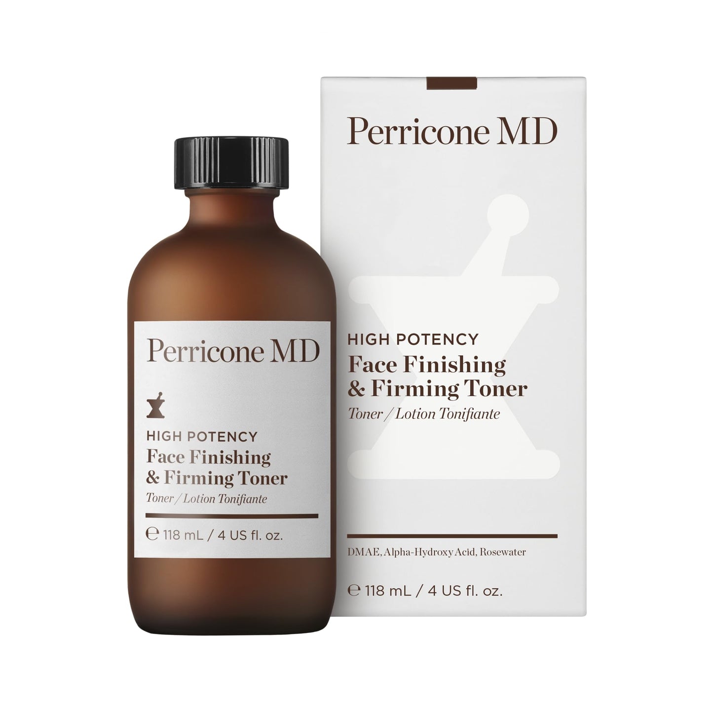 Perricone MD High Potency Face Finishing & Firming Toner - Gentle Toner with DMAE, AHA, & Rosewater - Visibly Tightens Pores, Revitalizes, & Smooths Uneven Texture for Firmer, Refined Skin - 4 fl oz
