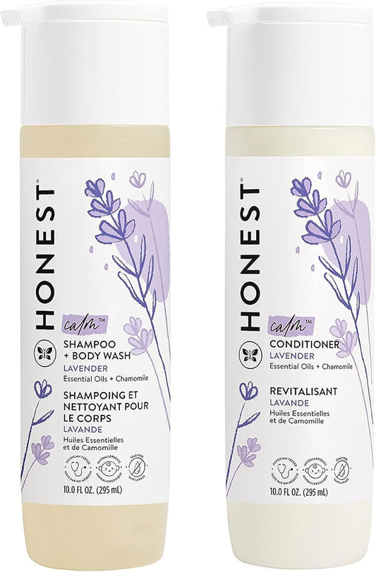 The Honest Company Silicone-Free Conditioner, Gentle Tear-Free Hypoallergenic Baby Hair Care with Naturally Derived Ingredients