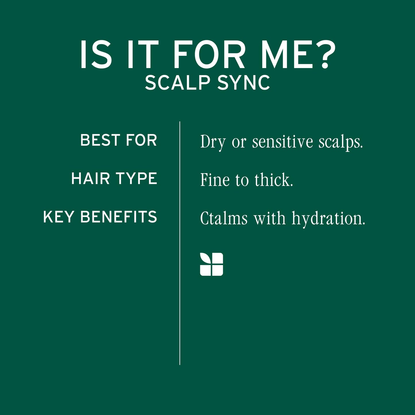 Biolage Scalp Sync Calming Shampoo - Gently Cleanses Dry & Sensitive Scalps, Hydrates & Soothes, Fermented Tea Blend & Glycolic Acid, Vegan & Paraben-Free