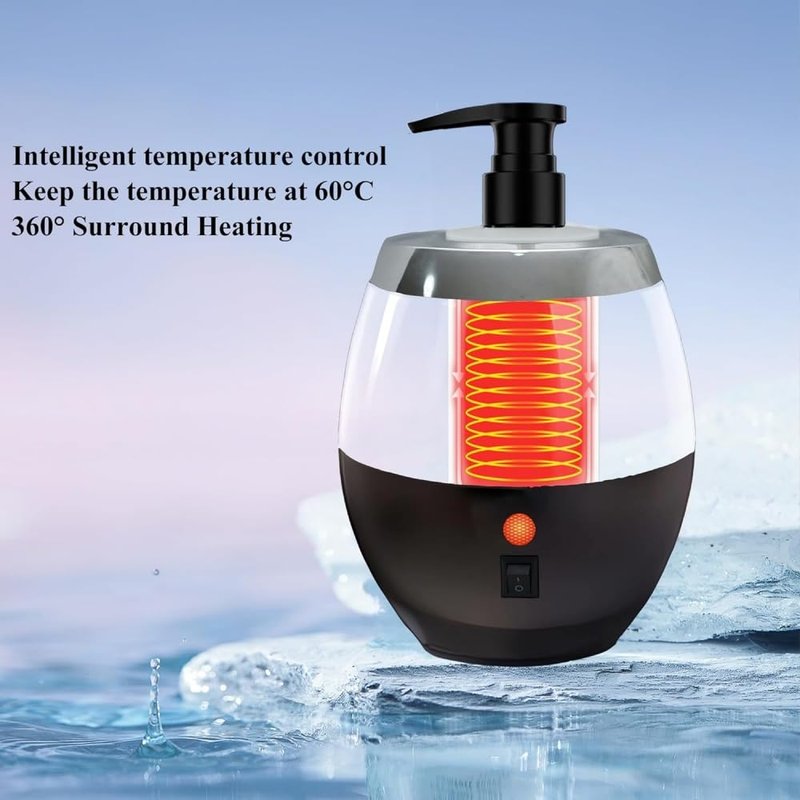 Oil Massage Lotion Warmer Kit - Rapid Heating Machine with Dispenser Pump & Funnel | Ideal for Salon & Spa Use (Black)