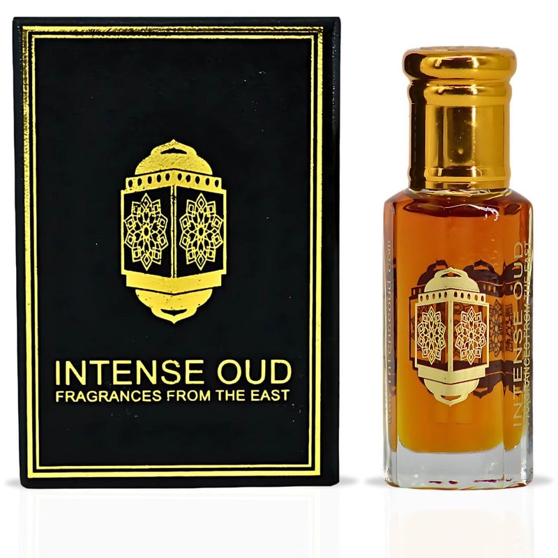 INTENSE OUD Dark Oud Ispahan Long Lasting Arabian Perfume Oils for Women 12ML (0.40 OZ) Fragrance Oil With Rose, Saffron & Oud Notes – Concentrated Perfume Oil & Valentines Day Gift With Black Box