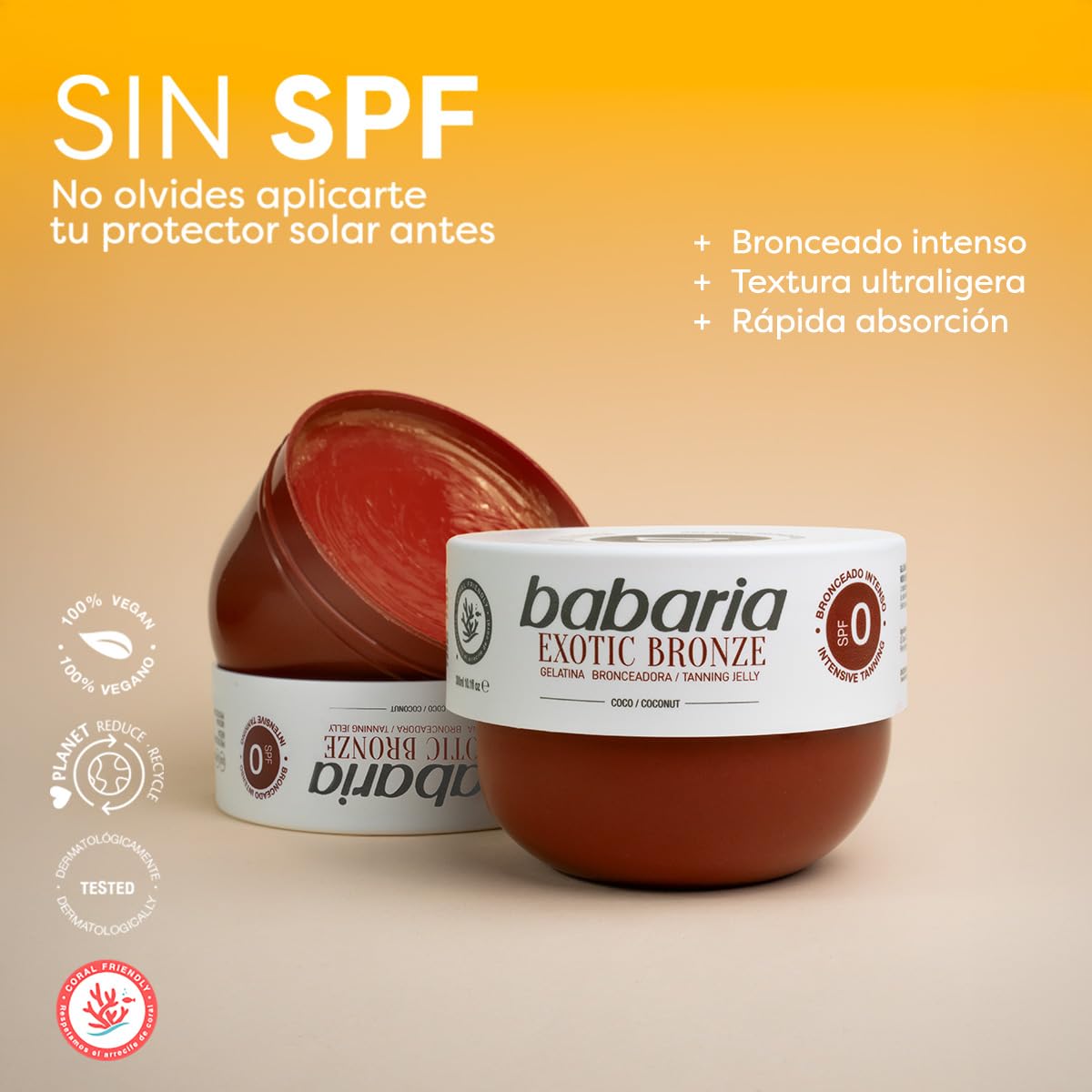 Gelatina Bronceadora Coco SPF0 X 300 ML