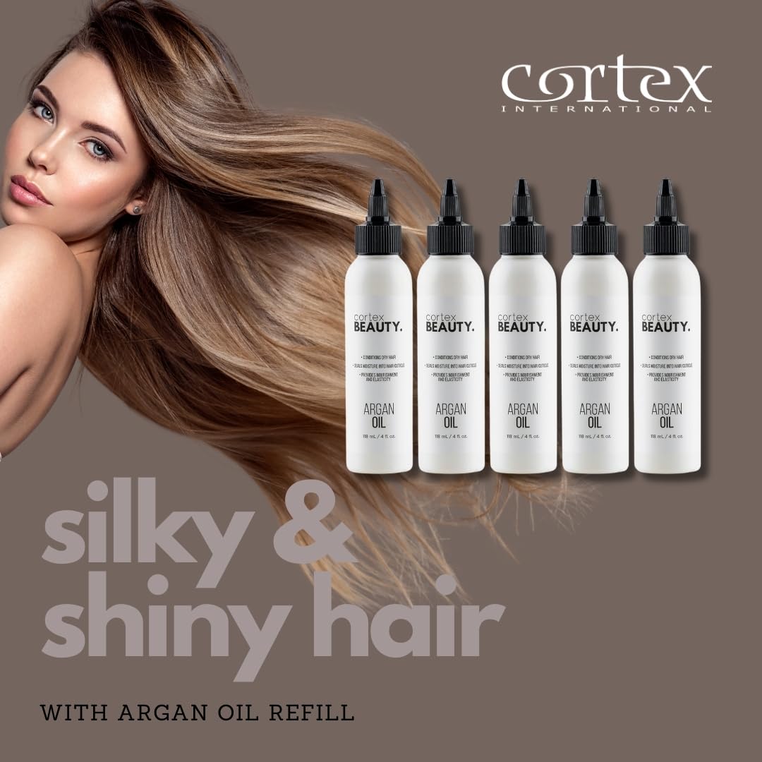 Cortex Professional Argan Oil Refill for Silky, Shiny Hair, Rejuvenates and Repairs Dry, Damaged Hair, Perfect for Cortex Straighteners- 4 oz,