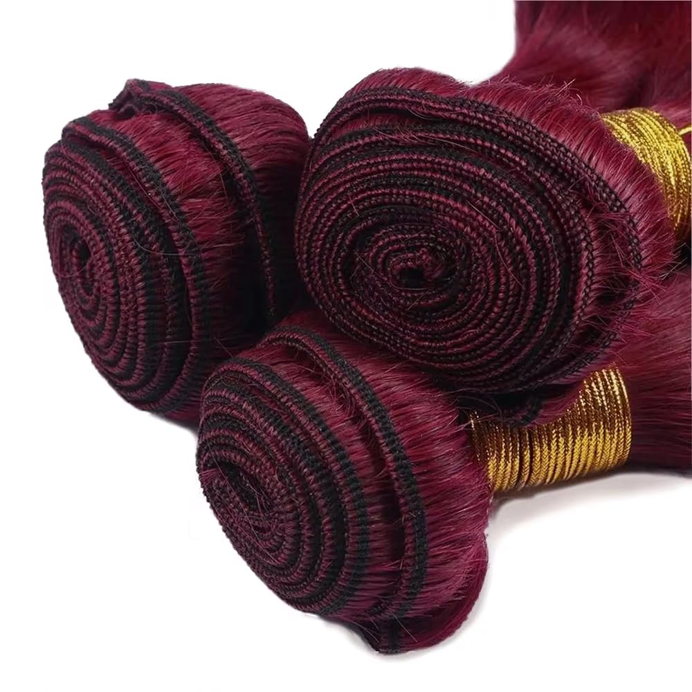 Burgundy Bundles Human Hair 99j Body Wave Bundles 20 inch Red Bundle Dark Burgundy Body Wave Bundle 300g