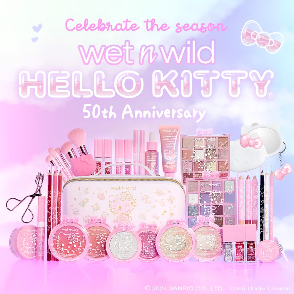 Hello Kitty Liquid Eyeshadow - Smooth, Blendable Shimmery Matte in Bubblegum Pink | Vegan & Cruelty-Free