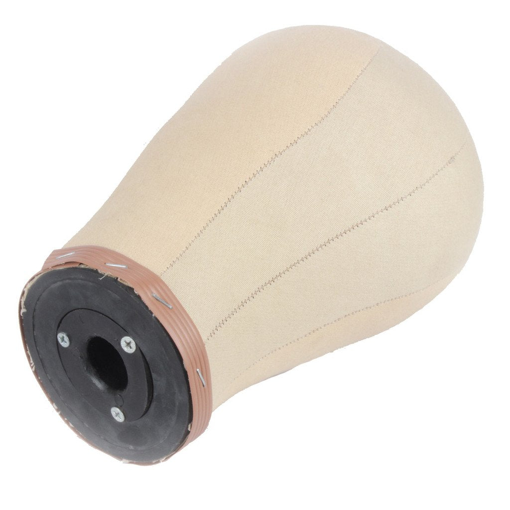 Canvas Cork Wig & Hat Block Stand - 19" Adjustable Display Holder