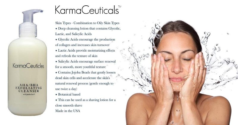 KarmaCeuticles AHA BHA Exfoliating Cleanser 16Oz -