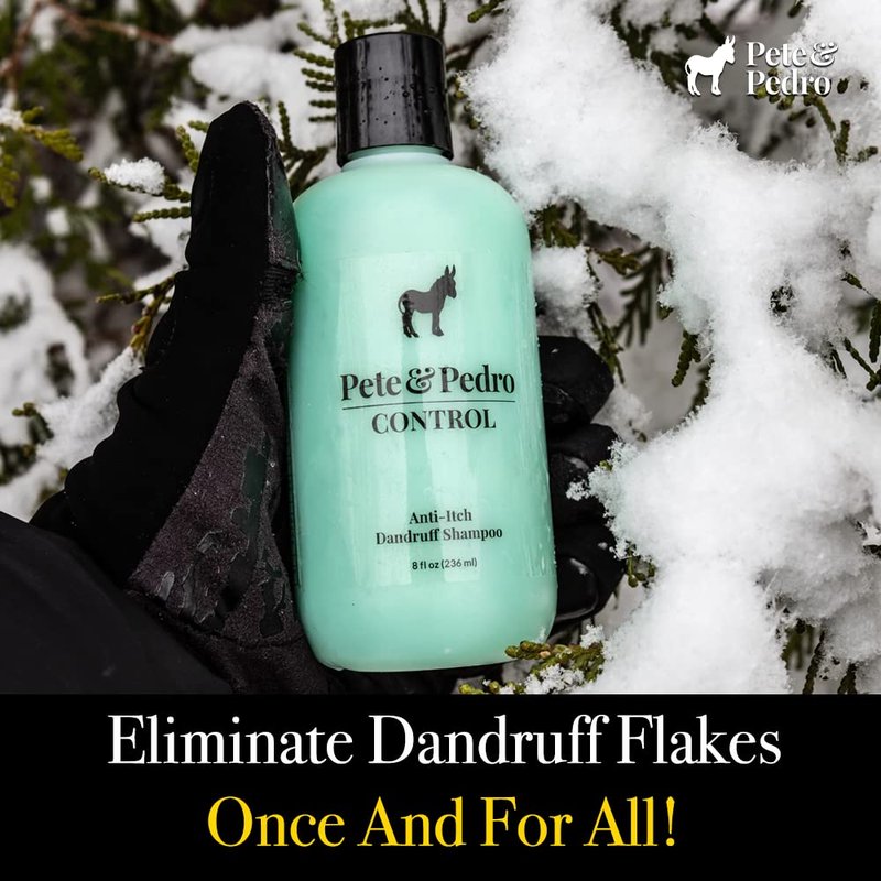Pete & Pedro CONTROL Anti-Dandruff Shampoo - Extra-Strength Medicated Treatment with Coal Tar, Peppermint & Tea Tree Oil | 8.5 oz