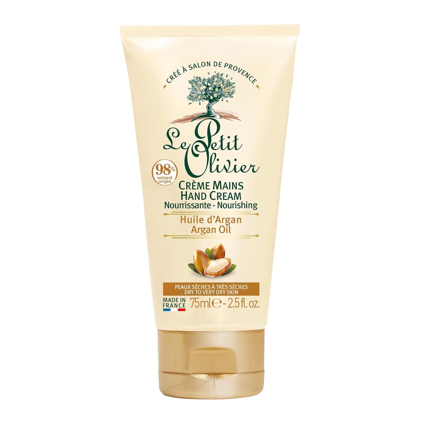Nourishing Hand Cream With Argan Oil - Softens & Protects Dry Hands | 2.5 Oz