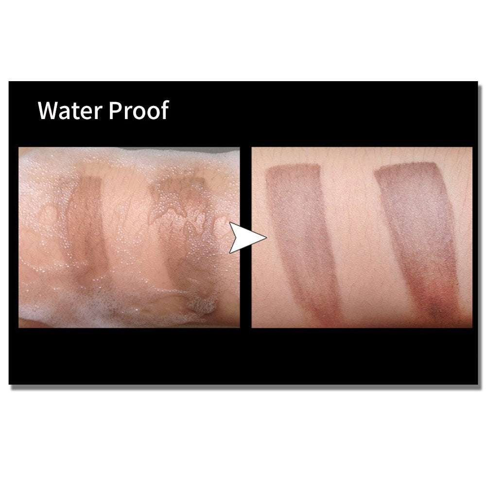Waterproof Air Cushion Eyebrow Cream Powder Makeup - Duo Brushes | Dark Brow Set
