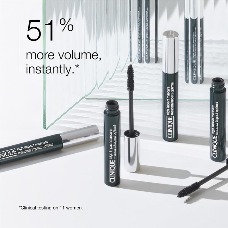 Clinique High Impact Mascara | Volume, Length + Safe For Sensitive Eyes, Mini Travel Size, Black, 0.12 Fl Oz
