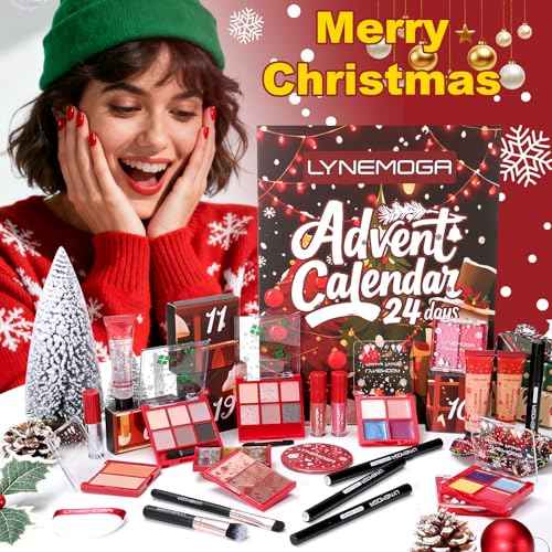Makeup Advent Calendar 2025 Women Teen Girls,24 Days Christmas Beauty Make Up Sets for Party Festival, Advent Beauty Calendar 2025 Cosmetics Holiday Surprise Make Up Kits for Women Full Kit