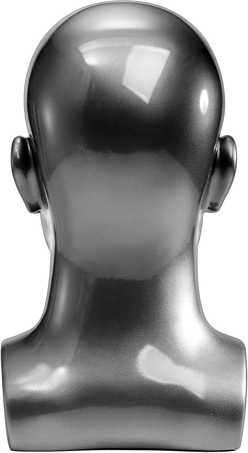 Male Mannequin Head - Professional Bald Training Display for Wigs, Hats & Sunglasses | Perfect for Styling