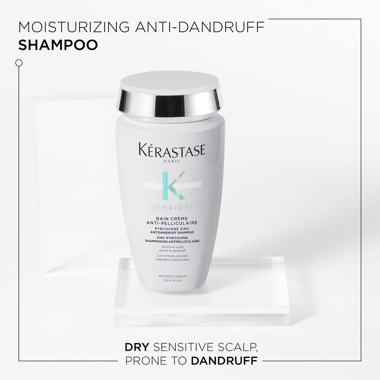 Kerastase Symbiose Anti Dandruff Shampoo Crème | Cleanses and Hydrates Scalp & Hair | For Scalps Prone to Dandruff | Sulfate-Free | Formulated with Zinc Pyrithione | 8.5 Fl Oz