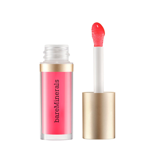 bareMinerals Nourishing Lip Oil, Ultra-Hydrating, Non-Sticky & High-Shine, Clean & Vegan Formula with 9 Botanical Oils & Hyaluronic Acid for Soft, Smooth Lips