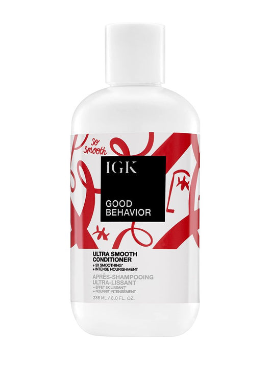 IGK GOOD BEHAVIOR Ultra Smooth Conditioner | Frizz Control + Hydrates + Shine | Vegan + Cruelty Free |