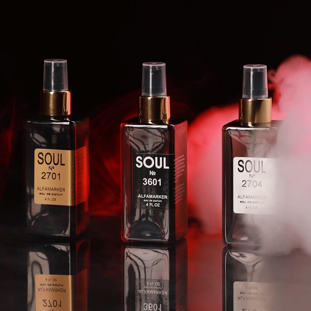 ALFAMARKER SOUL №3104 Central Molecule | Unisex Perfume for Women & Men | Long Lasting Eau de Parfum Spray 4.0 Fl Oz / 120 ml | Boutique-Inspired Oriental Women’s Fragrance