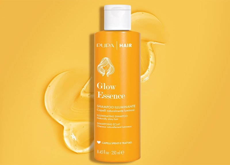 Pupa Milano Glow Essence Illuminating Shampoo - Shampoo for Dull and Color Treated Hair - Boosts Strength, Moisturizes, and Enhances Shine - 8.45 oz