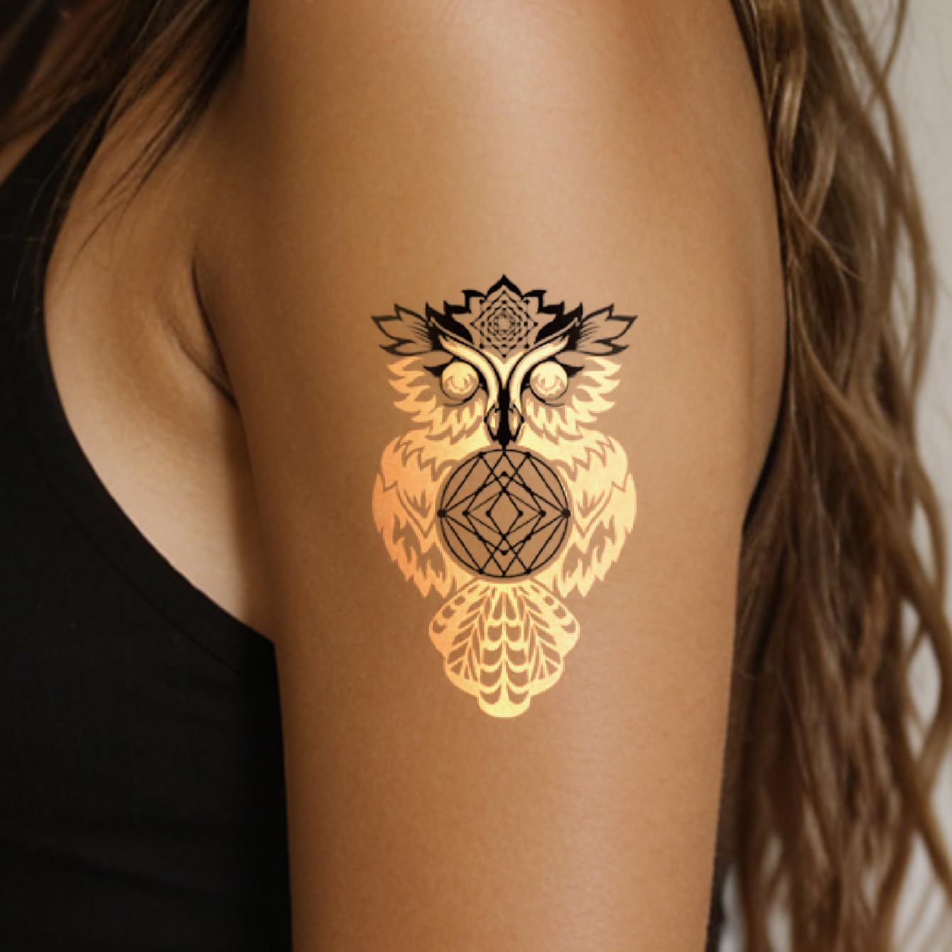 10 Sheet Gold Silver Metallic Temporary Tattoos for Adult Women, Gold Silver Glitter Flash Waterproof Tattoo Stickers for Beach, Festivals,Parties Tattoos Decorations Q976