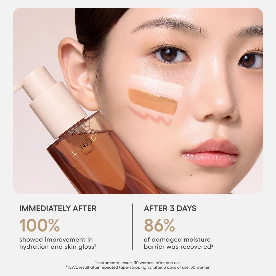 LANEIGE Perfect Renew Nourishing Oil-to-Foam Cleanser - 2-in-1 Anti-Aging Face Wash for Radiant Skin | Removes Makeup & Impurities