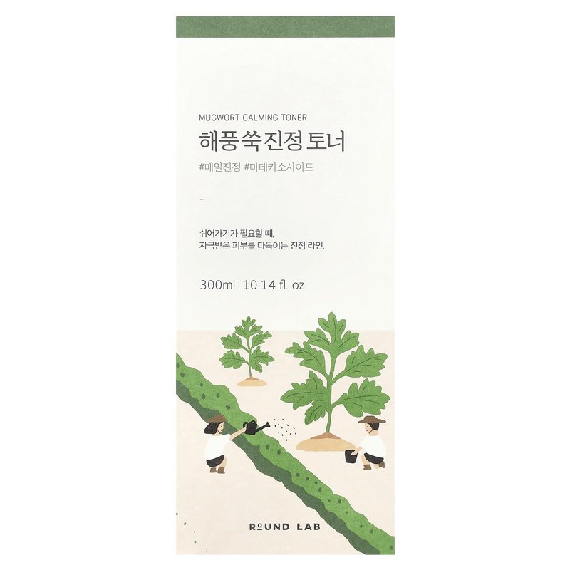 ROUND LAB Mugwort Calming Toner | Redness Calming, Provide a Skin Refresh, Madecassoside, Soothing, Water Type Toner (10.1fl.oz)