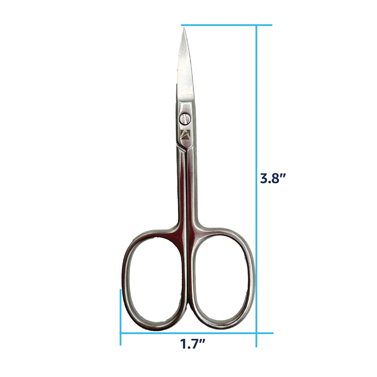 ClipperPro Grooming Scissors - Stainless Steel Trimming Scissors to remove cuticles - Perfect for Mustache, Beard, Eyebrows, Eyelashes and Ear Hair Cutting - Compact, Ambidextrous, Silver