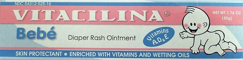 Vitacilina Bebe Diaper Rash Ointment - Soothing Relief for Baby's Skin | 1.76 oz (Pack of 6)