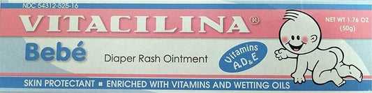Vitacilina Bebe Diaper Rash Ointment - Soothing Relief for Baby's Skin | 1.76 oz (Pack of 6)