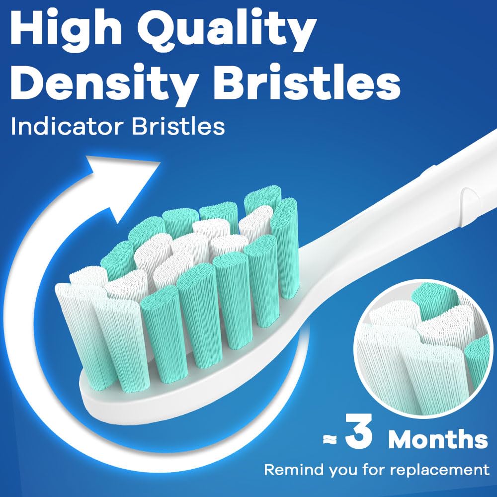 Toothbrush Heads for Philips Sonicare DiamondClean DailyClean EasyClean HealthyWhite ExpertClean W C1 C2 G2 C3 G3 W3 Sonic Electric Replacement Brush 1100 4100 5100 6100 White, 4 Pack