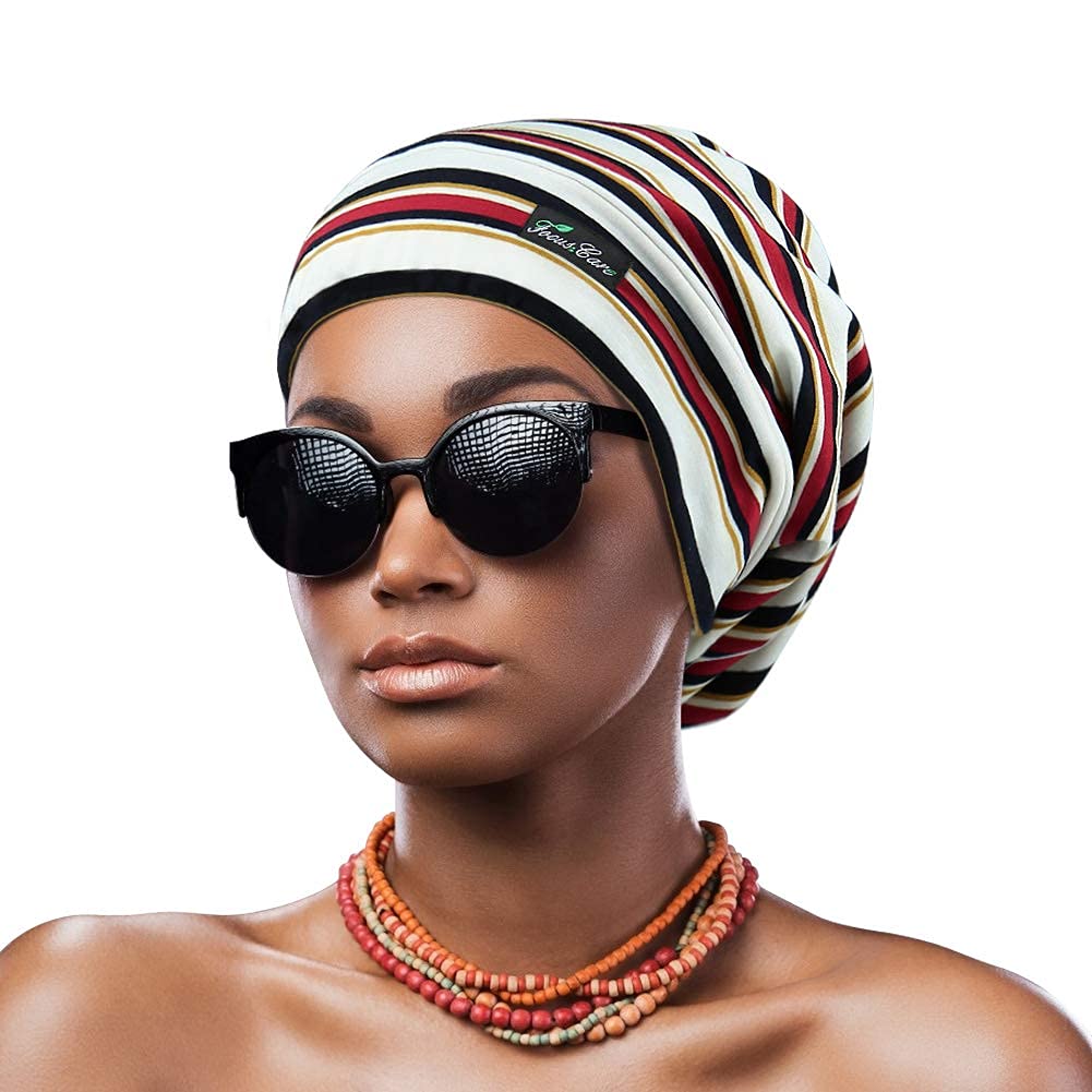 FocusCare Satin Bonnet for Black Women with Curly Hair Sleeping