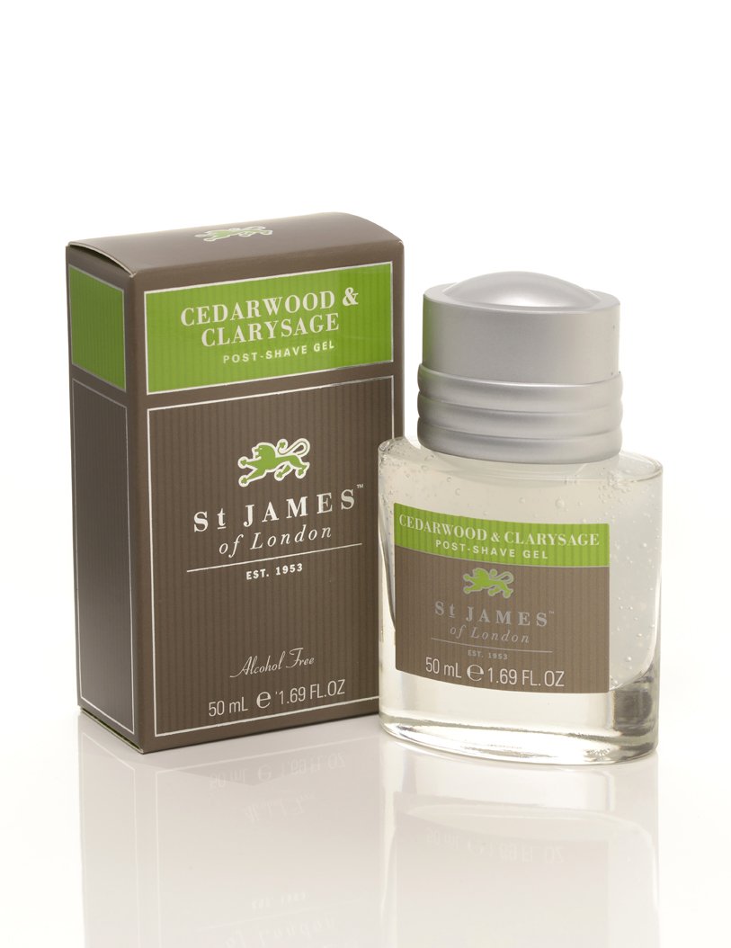 St James of London Cedarwood & Clarysage Post Shave Gel, 3.4 Fl Oz