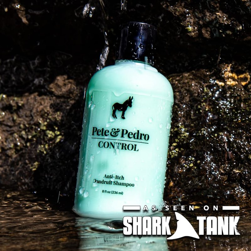 Pete & Pedro CONTROL Anti-Dandruff Shampoo - Extra-Strength Medicated Treatment with Coal Tar, Peppermint & Tea Tree Oil | 8.5 oz