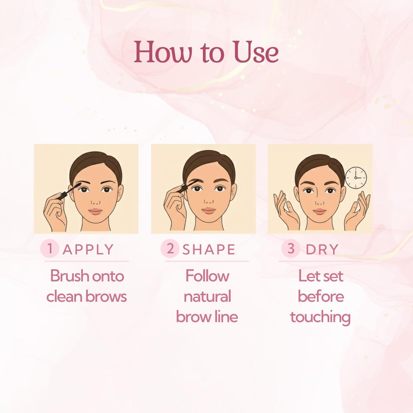 Eyebrow Tint Gel - Waterproof Tinted Brow Gel for Natural Definition | Long-Lasting Smudge-Proof Color (Taupe)