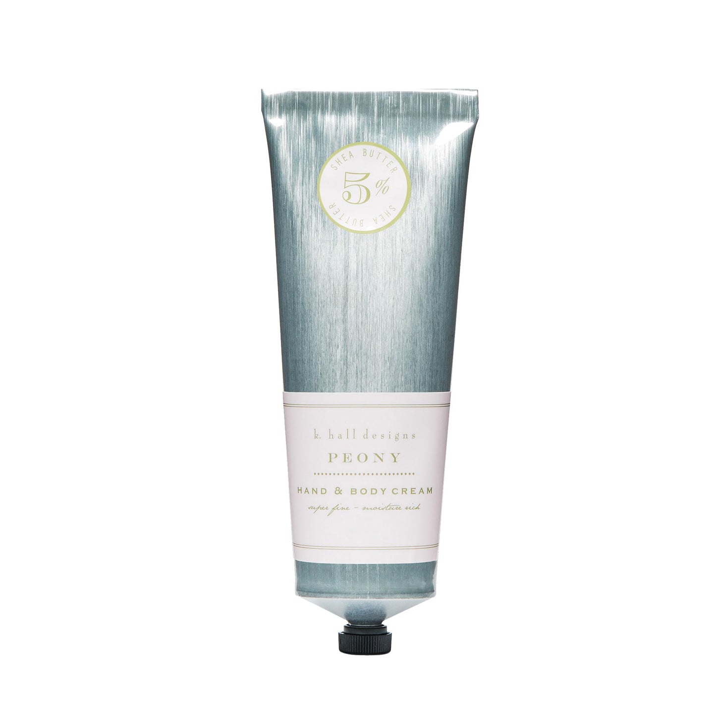 K. Hall Designs Peony Hand & Body Cream, Peaceful Peony Scent with Watery Notes, Shea Butter Lotion for Men & Women, Relieves Dry Skin & Cracked Hands, 3.4 fl oz