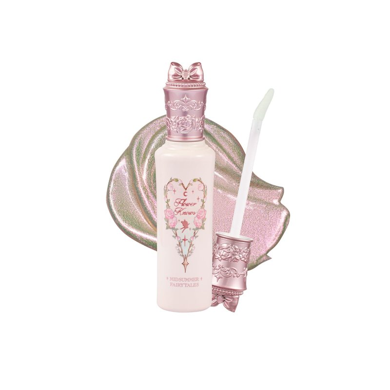 Flower Knows Midsummer Fairytales Liquid Highlighter&Eyeshadow(Multichrome),Highlighter Makeup,Pearlescent Face&Eye Illuminator,Blendable & Long-lasting Highlighter for All Skin Tone(04 Fairy Whisper)