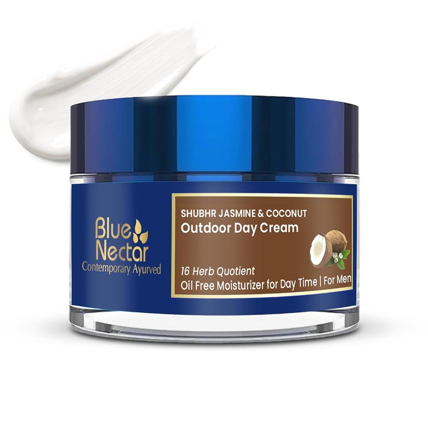 Coconut Face Cream with SPF 30 Sunscreen for Men - Plant-Based, Oil-Free Moisturizer | 1.76 Fl Oz, Vitamin E, 16 Herbs