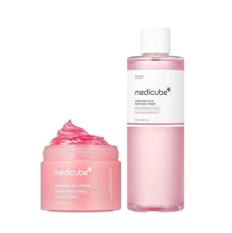 Medicube Pink Glow Home Care Duo - PDRN Pink Peptide Toner & Collagen Jelly Cream 110ml