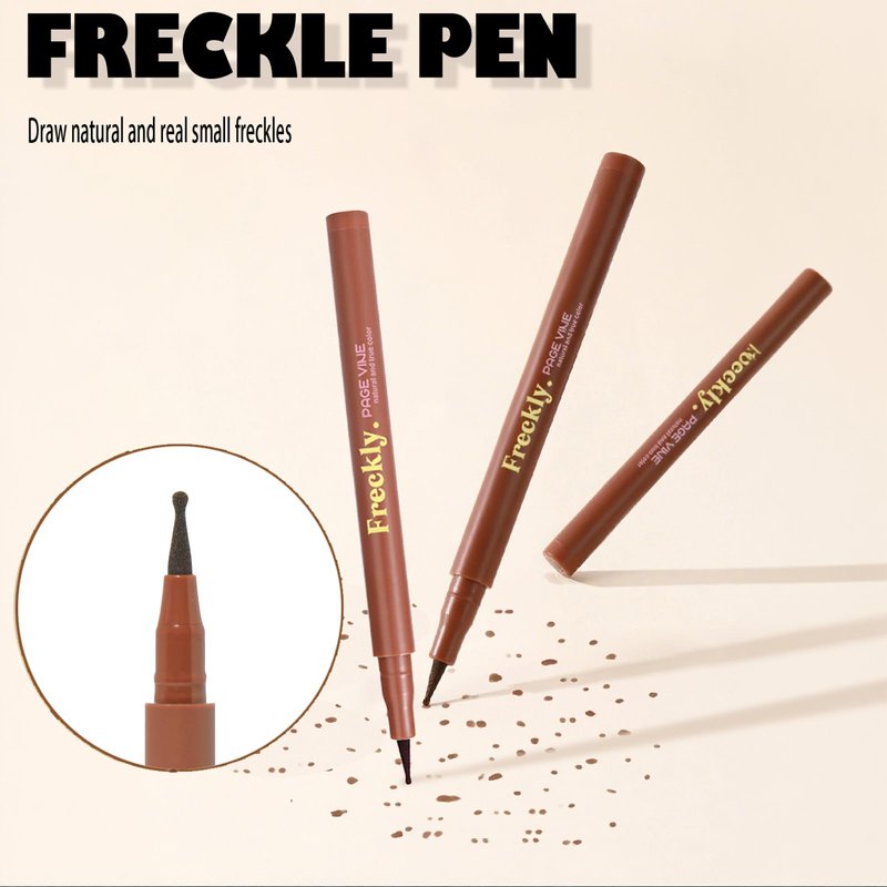 LYBHDAFA Freckle Pen, Soft Dot Faux Freckle Stamp for Natural Lifelike Sun-kissed Makeup, Waterproof & Long Lasting Quick Dry Magic Fake Freckles Stain Marker (01 Light)