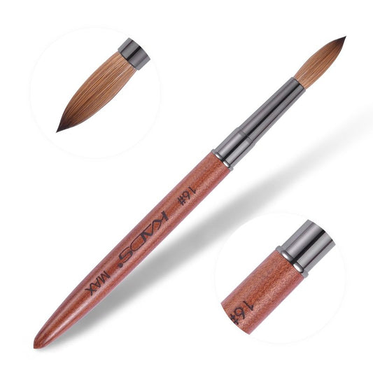KADS Upgrade Acrylic Nail Brush Pure Kolinsky Hair Acrylic Round Shaped Supermarket Standard (16#)