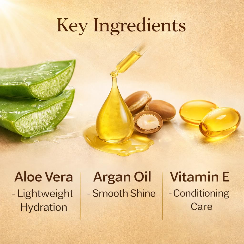 HerStyler Advanced Argan Oil Hair Serum for Women - Anti Frizz Serum for Hair - for Frizzy, Dry and Damaged Hair - Nourishing - 2.36 Fl Oz / 70 Ml - Pack of 2
