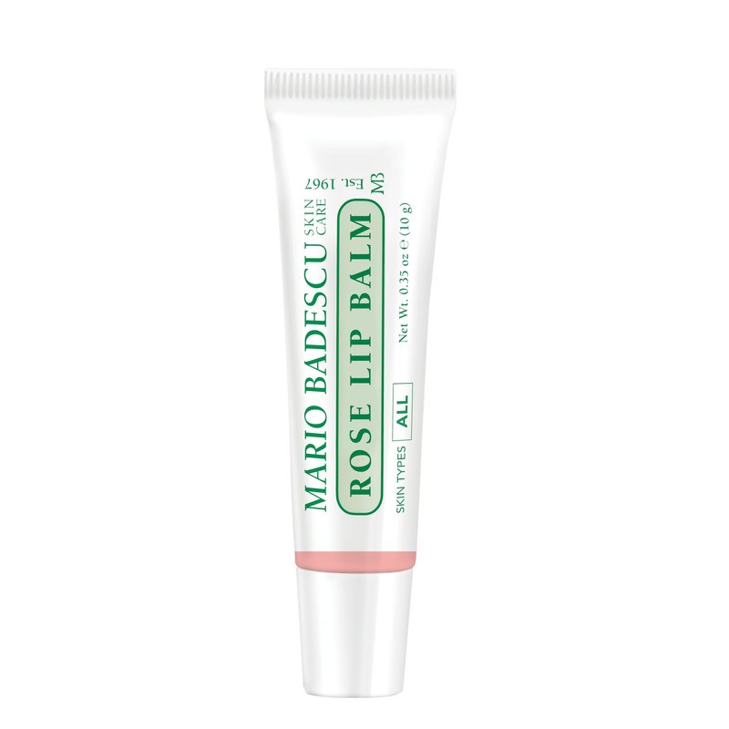 Mario Badescu Moisturizing Rose Lip Balm for Dry Cracked Lips, Infused with Coconut Oil and Shea Butter, Ultra-Nourishing Lip Care Moisturizer for Soft, Smooth and Supple Lips, 0.35 Oz