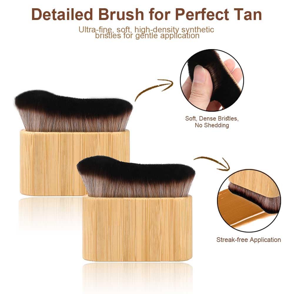 2 in 1 Streak-Free Tanning Mitt Set, Self Tanner Mitt, Tanning Brush