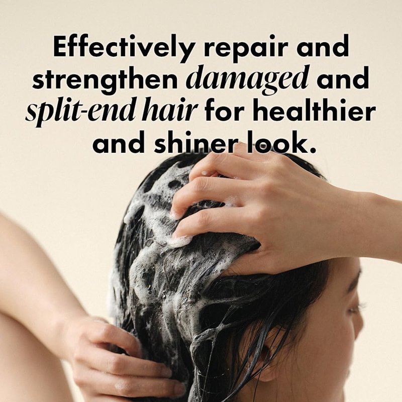 Real Argan Repairing Shampoo - Organic Cold Pressed & 13 Peptide Complex for Damaged Hair | Silicone-Free, 13.52 fl oz