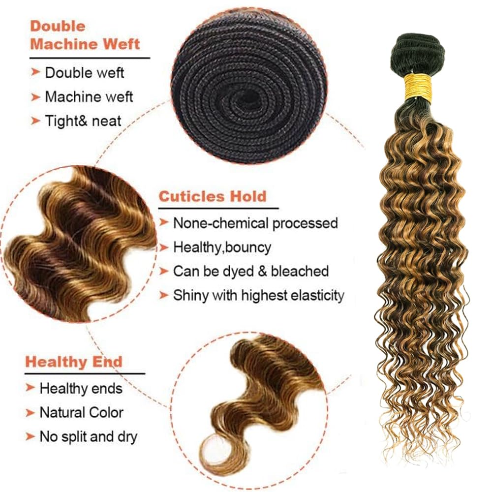 Human Hair Bundles 33/613 Blonde Human Hair Extensions Straight Bundle 26 28 30 Inch